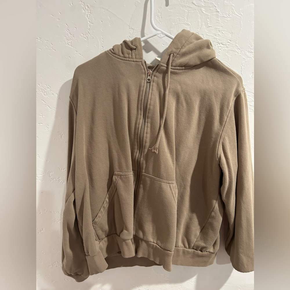 Brown zip up